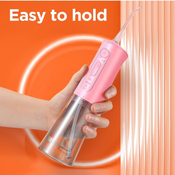 New Bitvae C5 Water Flosser Teeth Picks, Cordless Portable Oral Irrigator, Pink - Picture 4 of 7